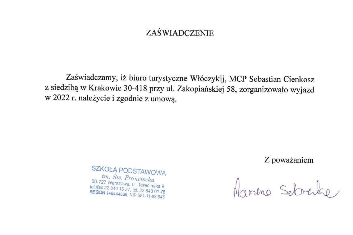 Zaświadczenie Warszawa Szkoła_Wycieczka Szlak Piastowski.jpg